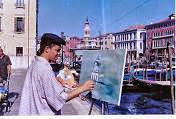 Jeovah pintando em Veneza ao vivo.