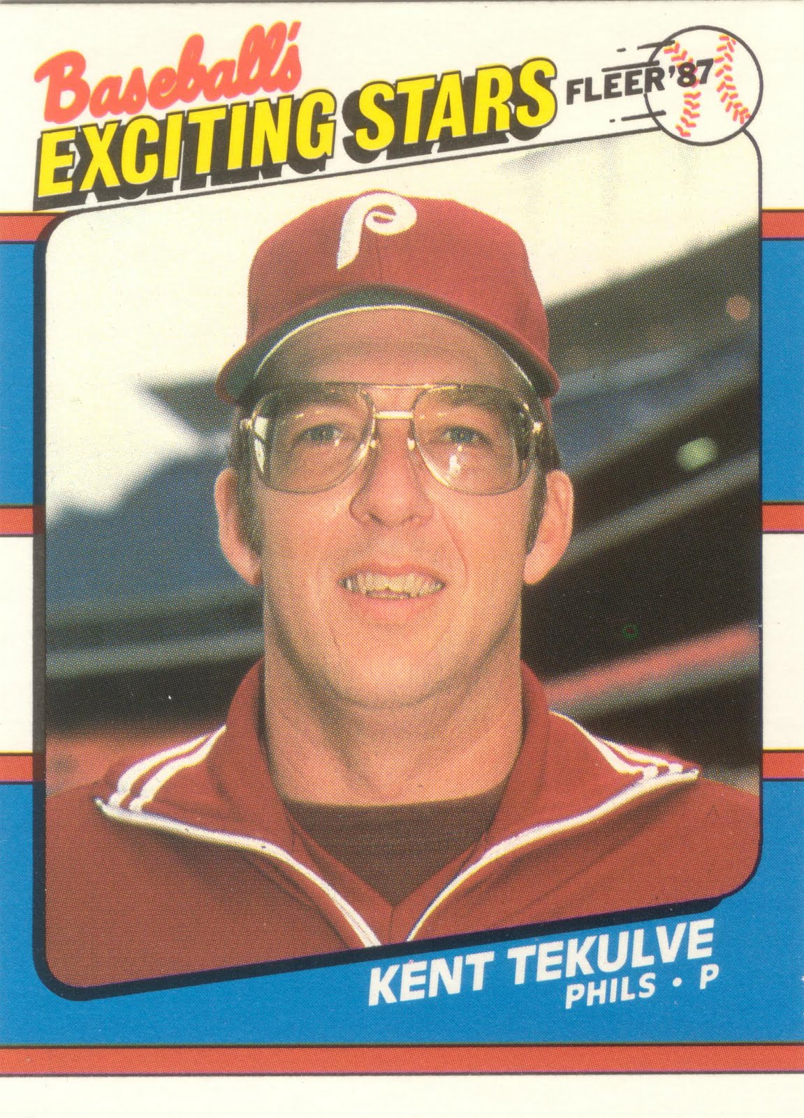 The Phillies Room 1987 Fleer Exciting Stars 42 Kent Tekulve