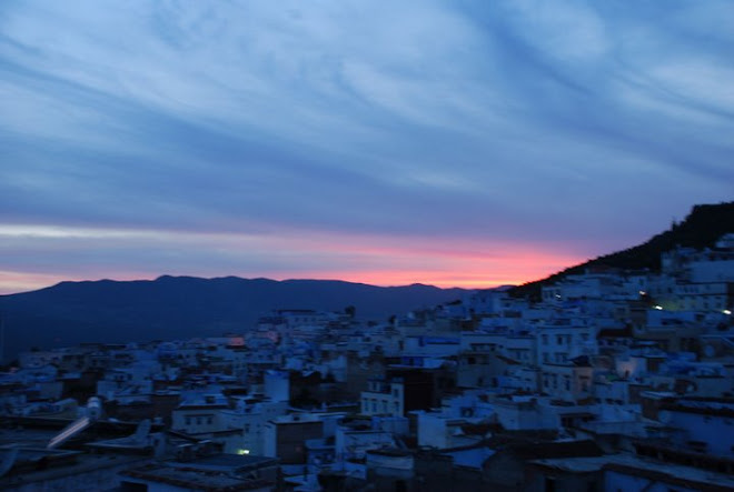 Crepúsculo en Chauen. Montañas del Rif. Reino de Marruecos.