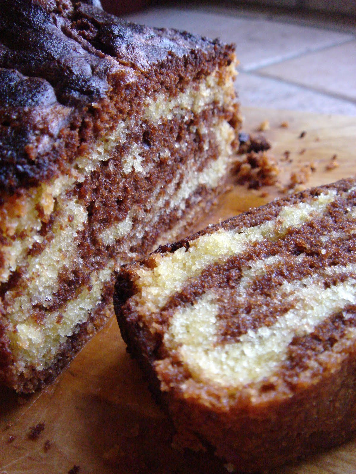 East meets West Vanilla and Cinnamon Chocolate Marble Cake
