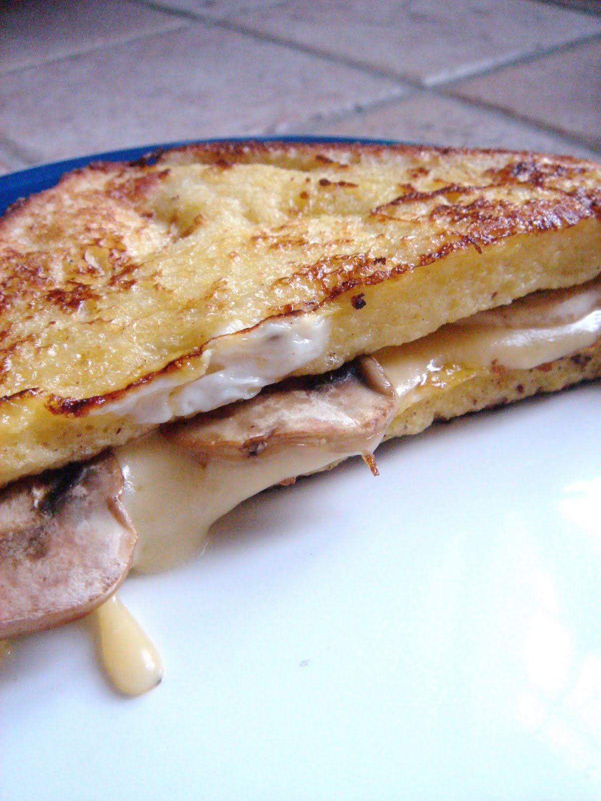 East meets West Cinnamon French Toasts with Melted Gouda and Grilled