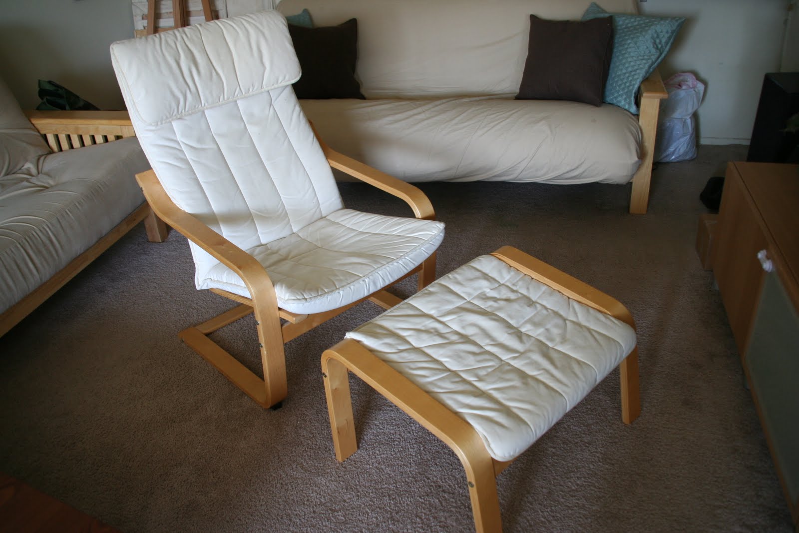 чехол на кресло поэнг своими руками