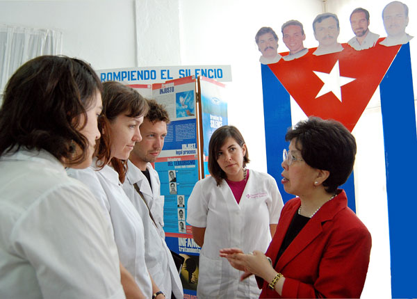 Heather with Dr. Margaret Chan, Director General of the World Health Organization