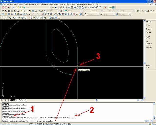 Circle tangent to two objects SOLIDWORKSAUTOCADUNIGRAPHICS DESIGN