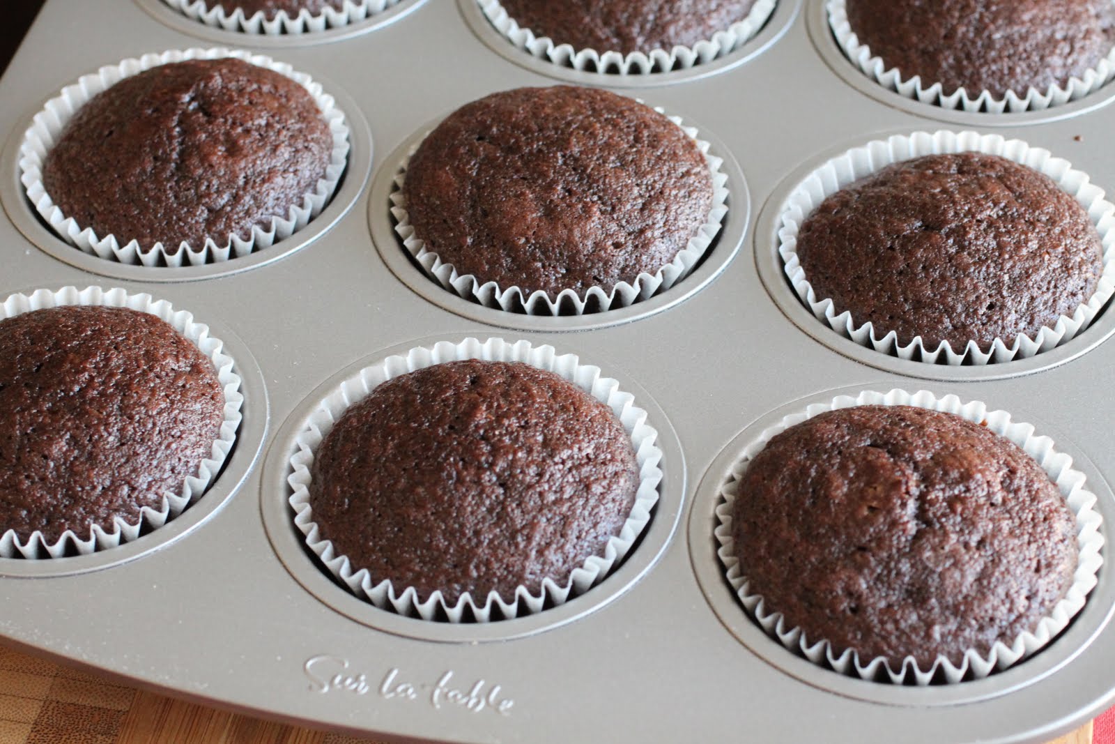 Barefoot Contessa's Chocolate Cupcakes (Altitude Adjusted) with Swiss