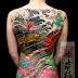 sexy girl with japanese tattoo on back body tattoo picture