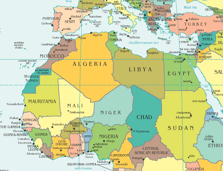 jolie blogs: map of north africa and southwest asia