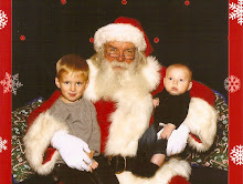 Oliver and Kellan with Santa