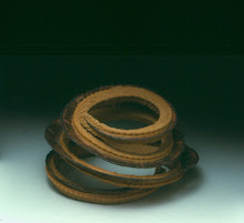 Sculptural Bracelet with Enamel