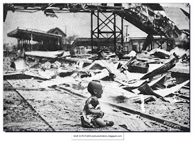 child cries nanking railway station destroyed