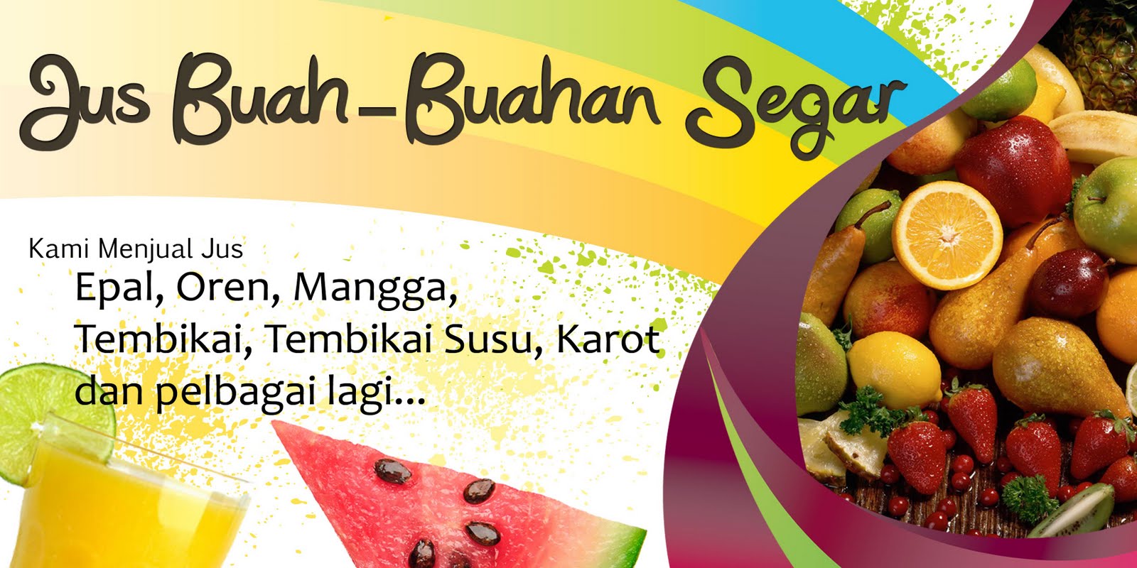 mihzcreation™ | multimedia n graphic consultant: Banner Air Buah-buahan