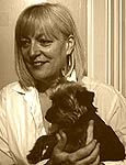 Author of Heidi's diary and owner of HiHo, with her six year old  Yorkie.