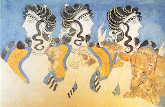 Οι "Γαλάζιες Κυρίες" της Κνωσού. (The "Ladies in Blue" from the Palace of Knossos Heraklion Crete)