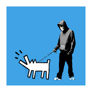 Banksy Choose Your Weapon Print Sky Blue