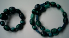 green and black memory wire necklace and bracelet