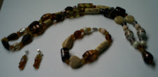 brown set of jewellery