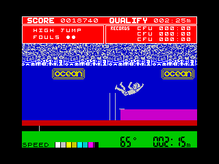 ZX Spectrum Games Daley Thompsons Decathlon In Game Screen