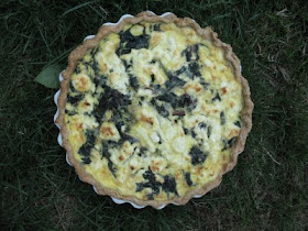 mostly foodstuffs: Swiss Chard and Goat Cheese Quiche