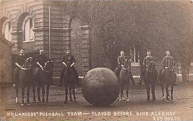 16th Lancers Pushball Team 1907, Essex. (See pushballonhorseback.blogspot.com)