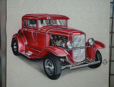 Custom Airbrushed Cars on Custom Airbrushed Portraits