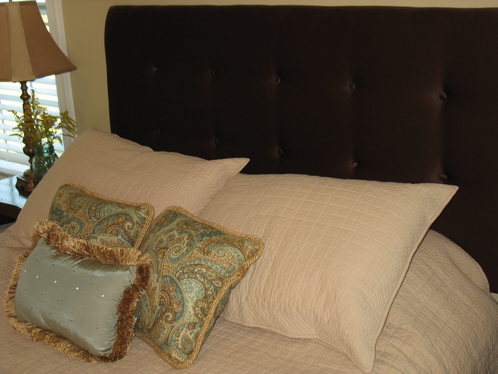 Not Just Decorating Simple, Chic Upholstered Headboard