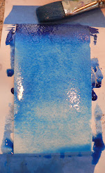 plastic wrap watercolor paint wet expressions creative technique wrinkled covered while still