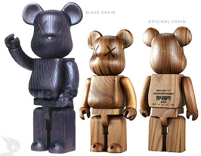 kaws wood bearbrick