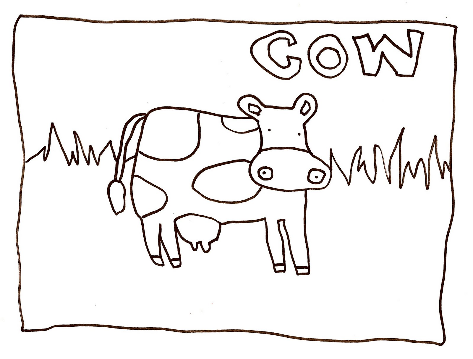 painting cow coloring pages - photo #42