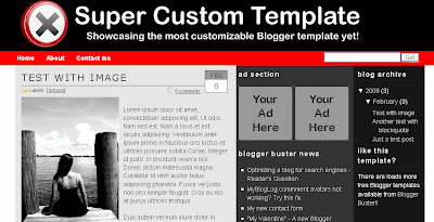 Super Custom Blogger Template