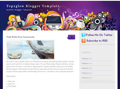 Topzglow blog theme