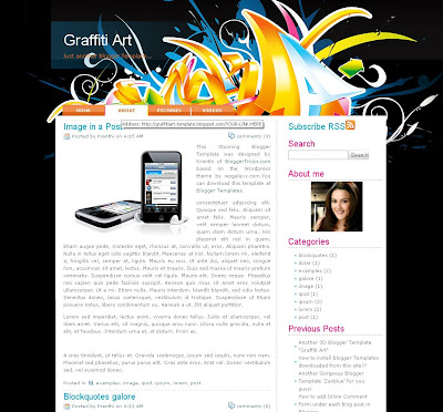 Graffiti Art Blogger Template