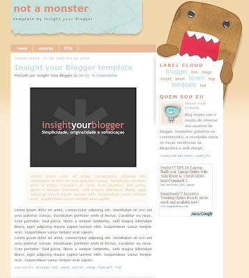 Not a Monster Blogger Template