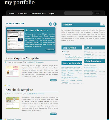 Reflection the Business Blogspot Template