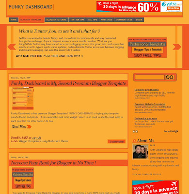 Funky Dashboard Blogger Template