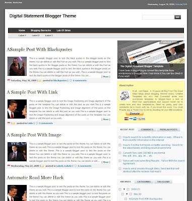Digital Statement Blogger Theme