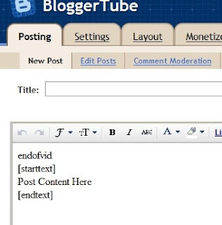 Blogger Tube instructions