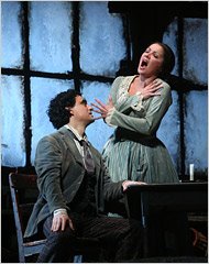 Anna and Rolando during performing a part of La Bohème at the Met's 40th anniversary gala 07