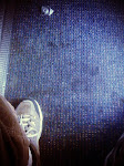 Foot on a floor on a train