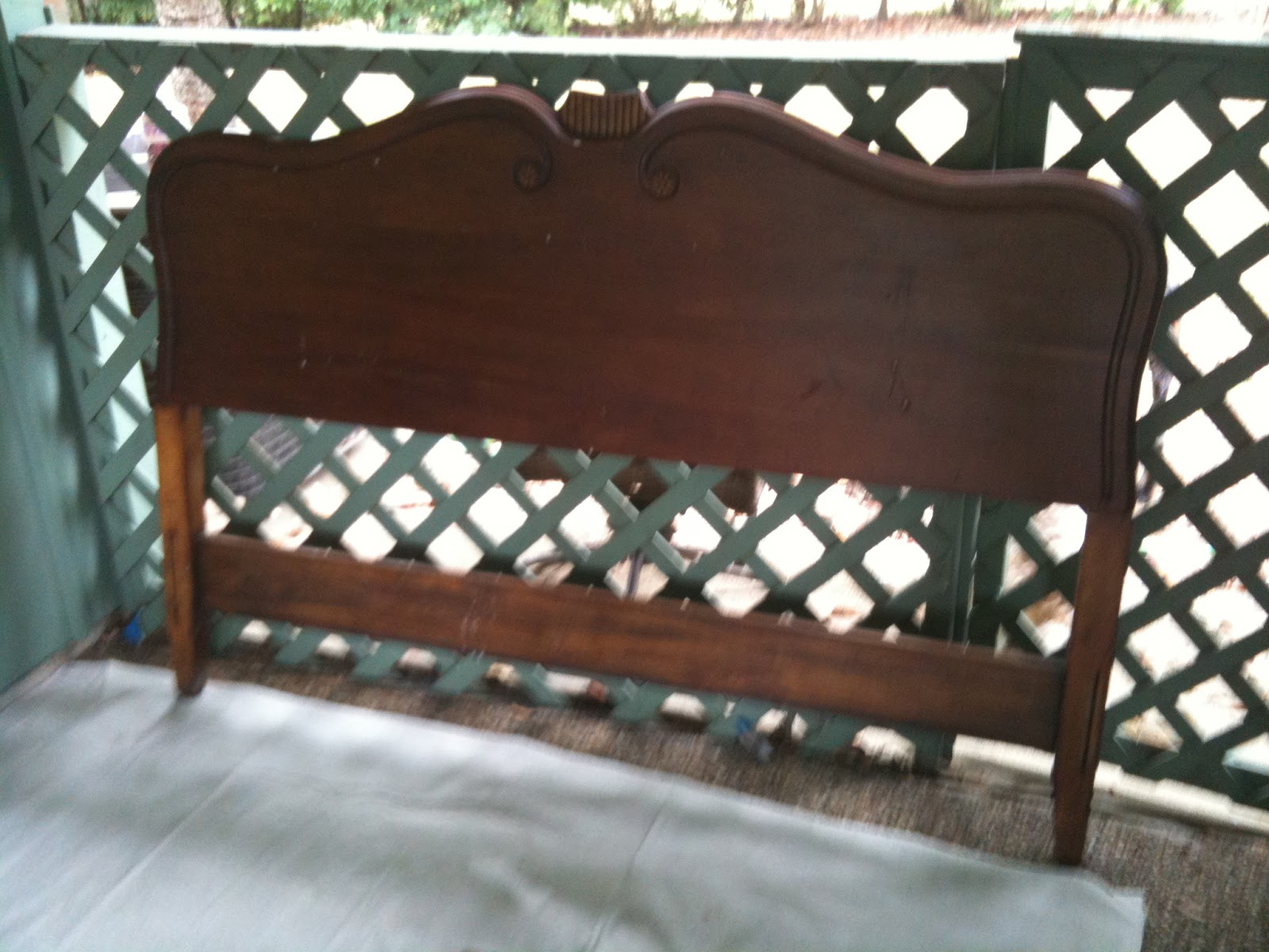 being grown up patching up an old wooden bed frame!