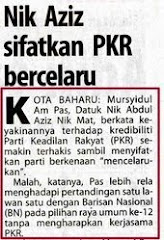 " Nik Aziz Sifatkan PKR Bercelaru "