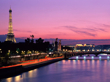 Paris, at dusk