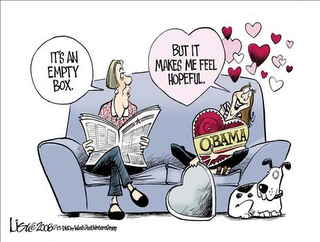Obama - It's an empty box.  But it Makes Me Feel Hopeful!