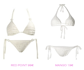Comparativa precios bikinis para delgadas: Rde Point 99€ vs Mango 19€