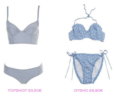 Comparativa precios bikinis para mucho pecho: TopShop 33,50€ vs Oysho 29,90€