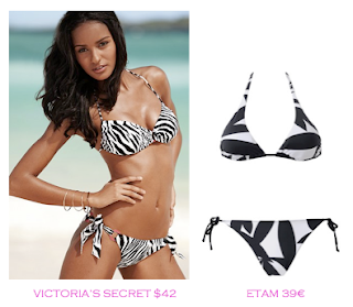 Comparativa precios bikinis para las delgadas: Victoria's Secret $42 vs Etam 39€