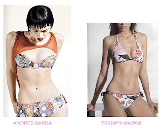 Comparativa precios bikinis para delgadas: Andrés Sardá vs Triumph 64,50€
