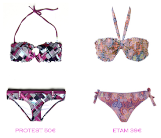 Comparativa precios bikinis para delgadas: Protest 50€ vs Etam 39€