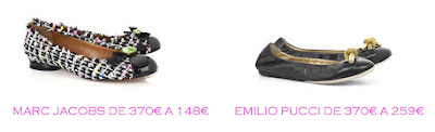 Tienda online: Net-a-porter: Bailarinas: Marc Jacobs 148€ vs Emilio Pucci 259€