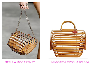 Parecidos Razonables: Bolso tablillas de madera: Stella McCartney vs Mimótica Micola 60,34€