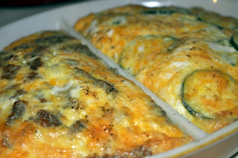 Look Out Stomach! Spicy Zucchini Egg Sausagey Fritatta
